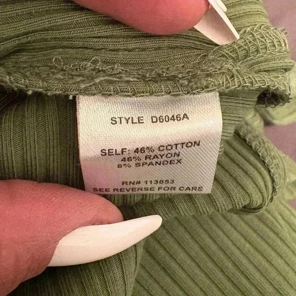 Sugarlips Lisbon Ribbed Knit Tank Midi Dress in Olive XS NEW - Picture 8 of 8